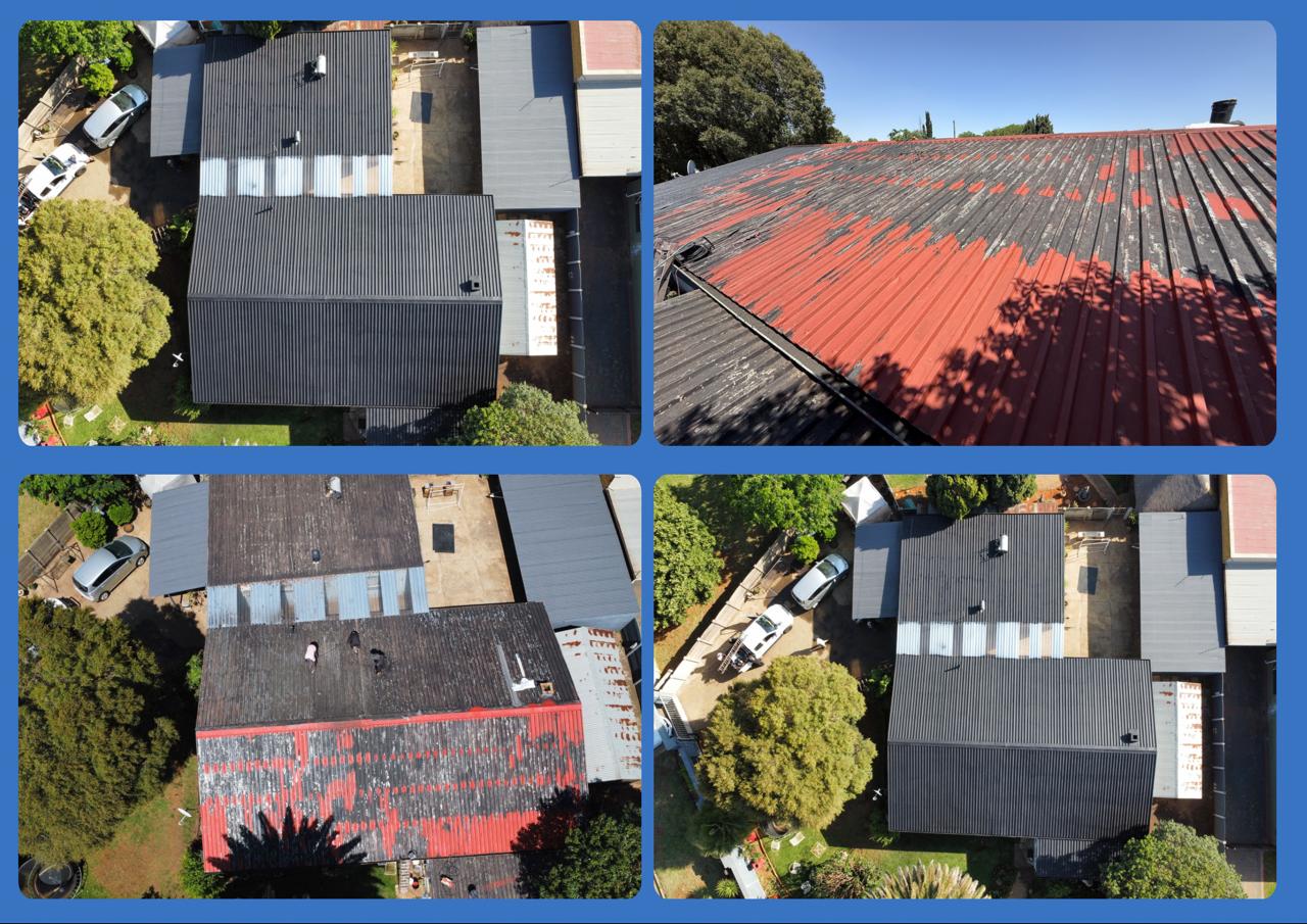 Before and after: Metal roof sealing