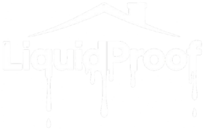 Liquid-Proof Logo White on Transparent Background