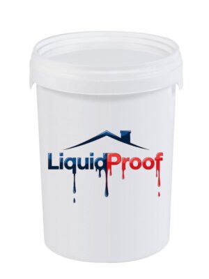 White paint bucket from Liquid Proof supply